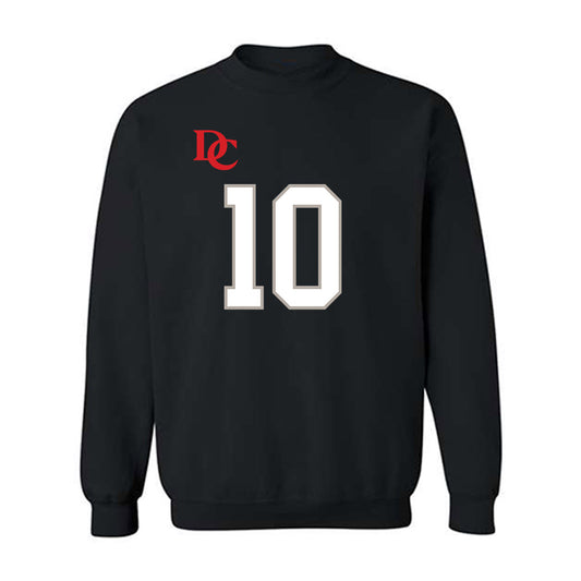 Davidson - NCAA Football : Gavin Brandwood - Black Replica Shersey Crewneck Sweatshirt-0