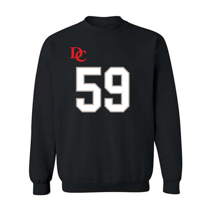 Davidson - NCAA Football : Danzel Chukwuemeka - Black Replica Shersey Crewneck Sweatshirt-0