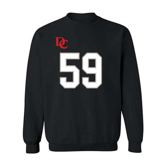 Davidson - NCAA Football : Danzel Chukwuemeka - Black Replica Shersey Crewneck Sweatshirt-0