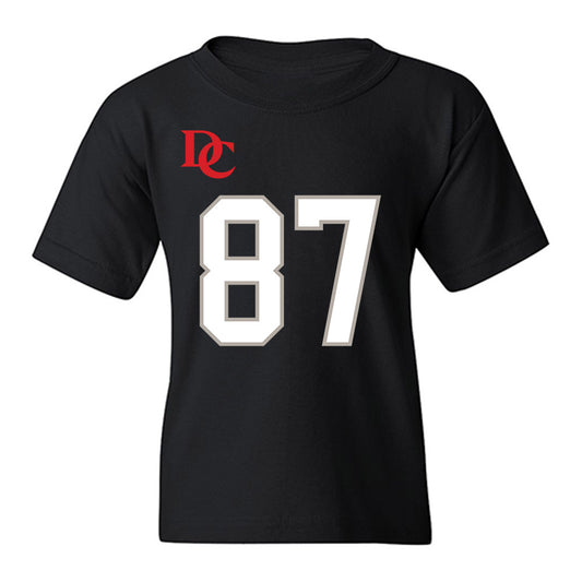 Davidson - NCAA Football : Cal Neubauer - Black Replica Shersey Youth T-Shirt-0