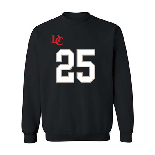 Davidson - NCAA Football : Shay Ragland - Black Replica Shersey Crewneck Sweatshirt-0
