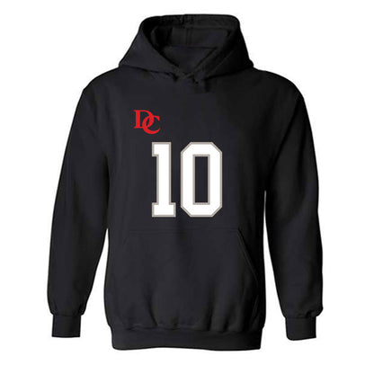 Davidson - NCAA Football : Gavin Brandwood - Black Replica Shersey Hooded Sweatshirt-0