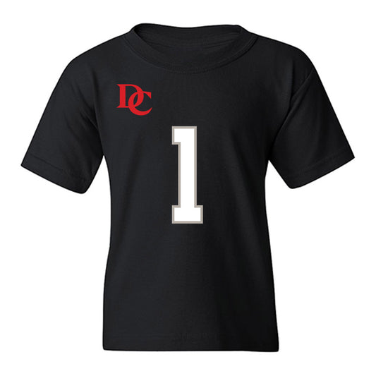 Davidson - NCAA Football : Christian Lyons - Black Replica Shersey Youth T-Shirt-0