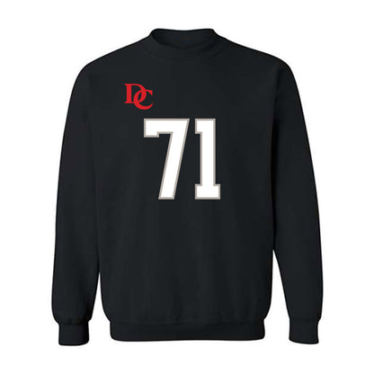 Davidson - NCAA Football : Cole Smith - Black Replica Shersey Crewneck Sweatshirt-0