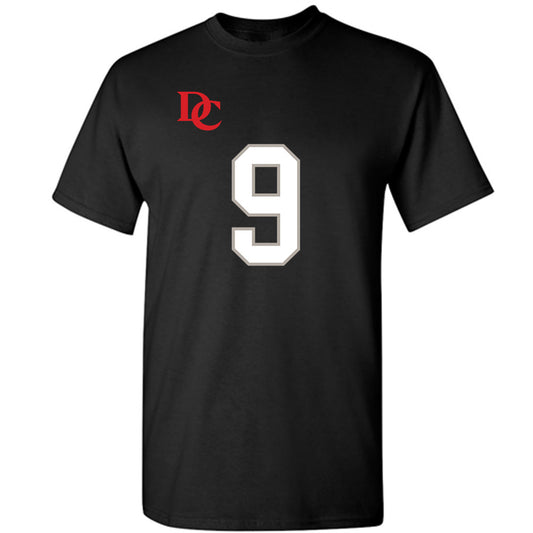 Davidson - NCAA Football : Landon Glezen - Black Replica Shersey T-Shirt-0