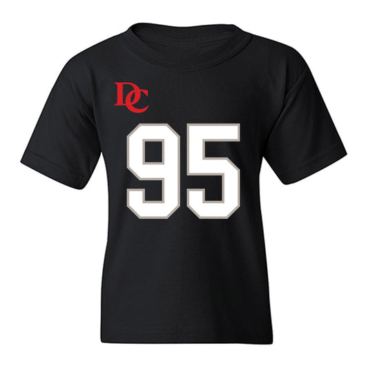 Davidson - NCAA Football : Liam McMann - Black Replica Shersey Youth T-Shirt-0