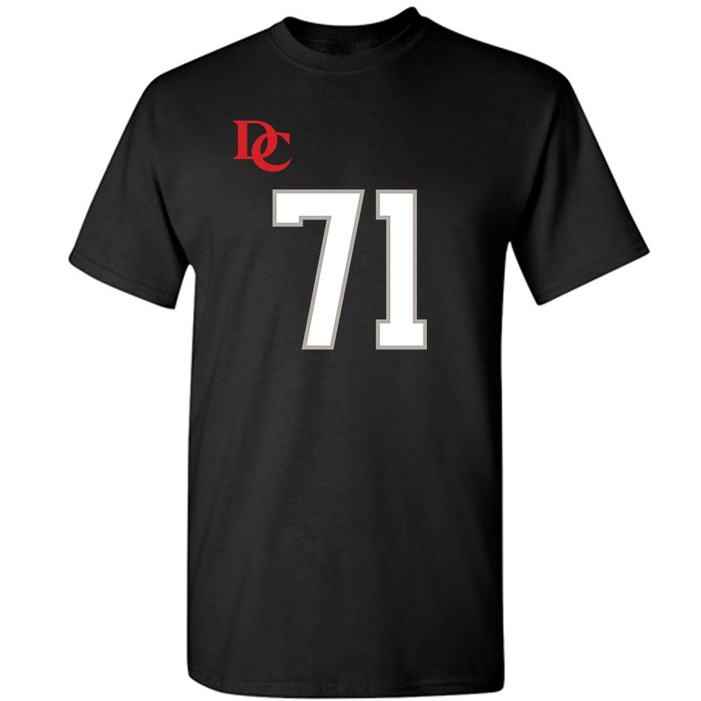 Davidson - NCAA Football : Cole Smith - Black Replica Shersey T-Shirt-0