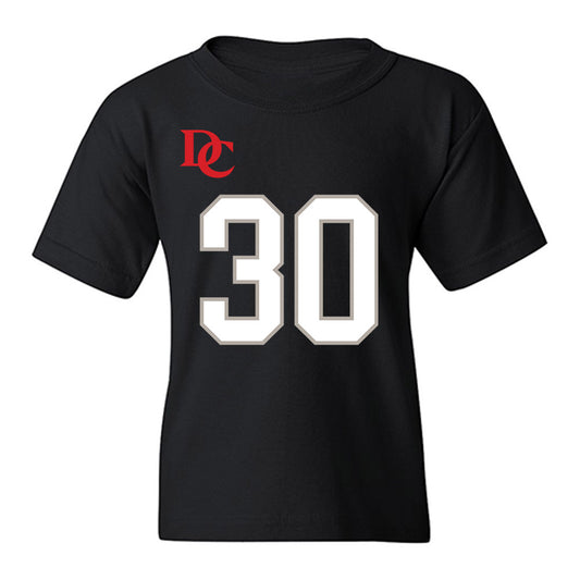 Davidson - NCAA Football : Julian Hughes - Black Replica Shersey Youth T-Shirt-0