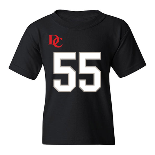 Davidson - NCAA Football : Parker Nichols - Black Replica Shersey Youth T-Shirt-0