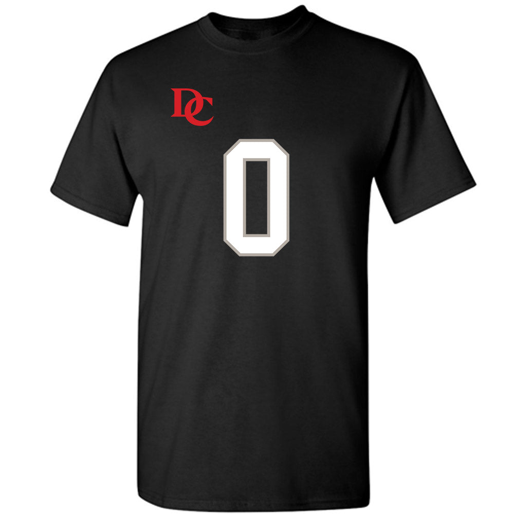 Davidson - NCAA Football : Hunter Brooks - Black Replica Shersey T-Shirt-0