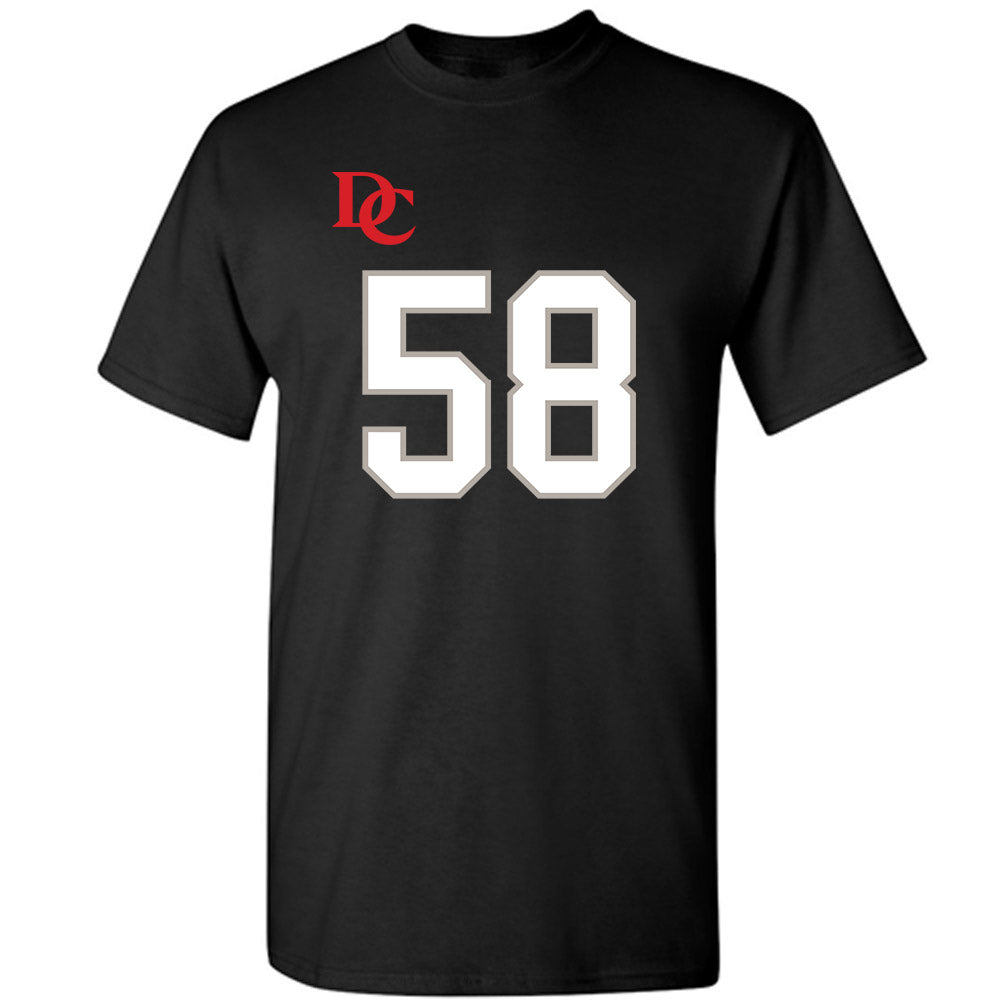 Davidson - NCAA Football : Lincoln Wilmore - Black Replica Shersey T-Shirt-0