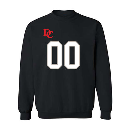 Davidson - NCAA Football : Will Volk - Black Replica Shersey Crewneck Sweatshirt-0