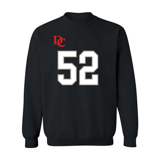 Davidson - NCAA Football : Vincenzo Verdi - Black Replica Shersey Crewneck Sweatshirt-0