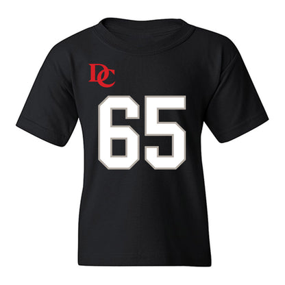 Davidson - NCAA Football : Russell Hutchens - Black Replica Shersey Youth T-Shirt-0