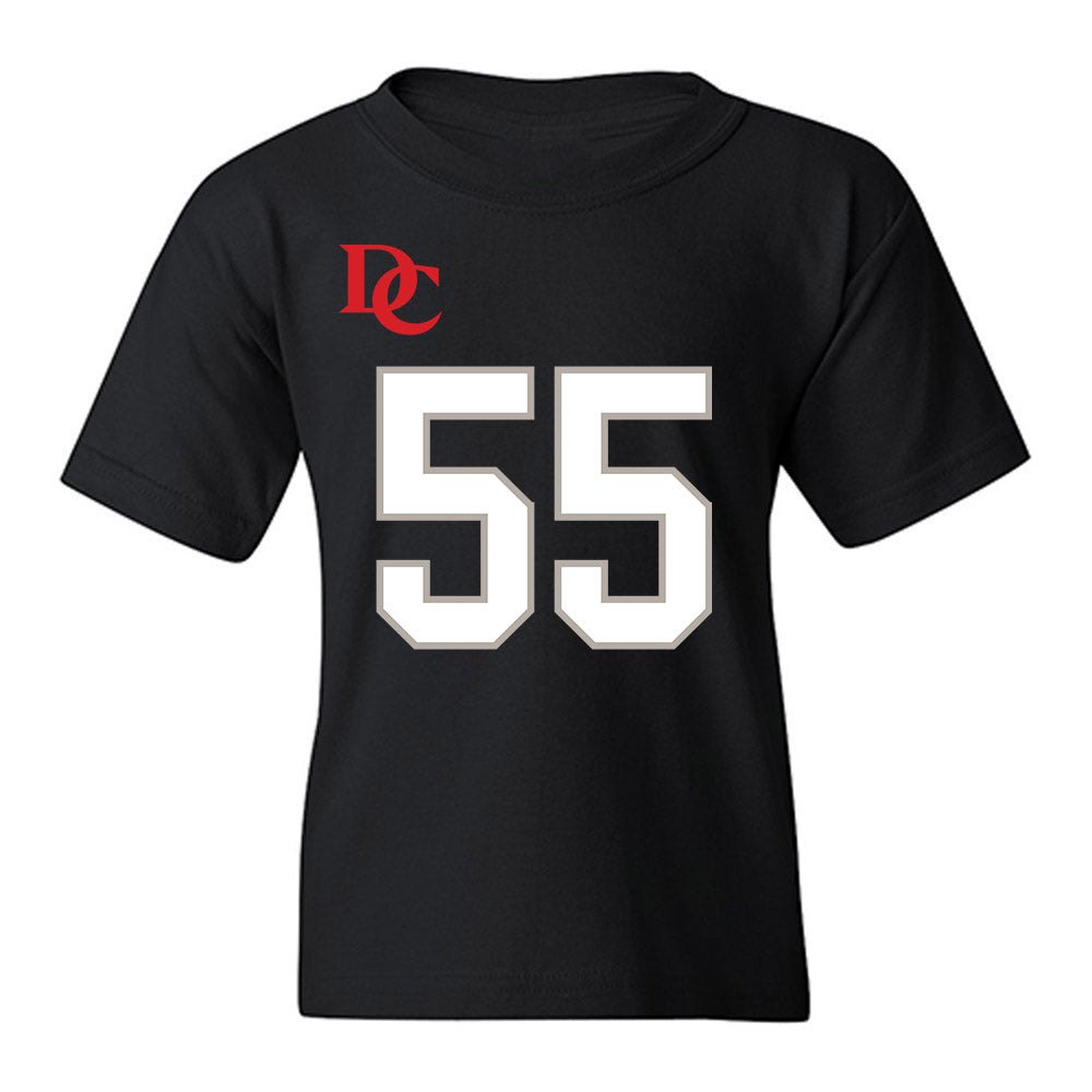 Davidson - NCAA Football : Parker Nichols - Black Replica Shersey Youth T-Shirt-0