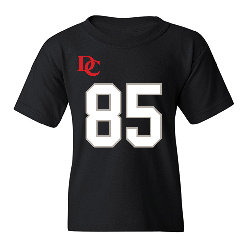 Davidson - NCAA Football : Jack Perozek - Black Replica Shersey Youth T-Shirt-0
