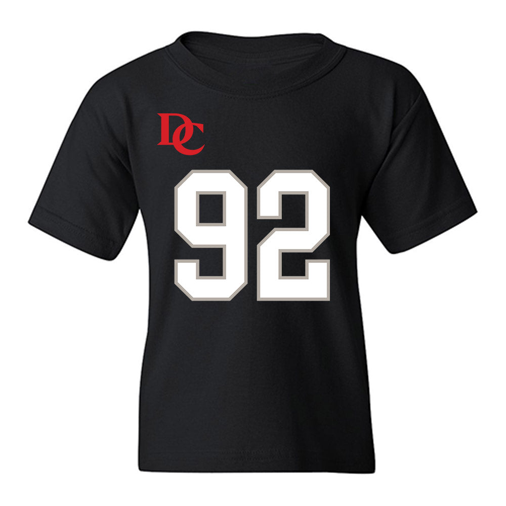 Davidson - NCAA Football : Christian Hayes - Black Replica Shersey Youth T-Shirt-0