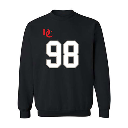 Davidson - NCAA Football : Jeramy Stith - Black Replica Shersey Crewneck Sweatshirt-0