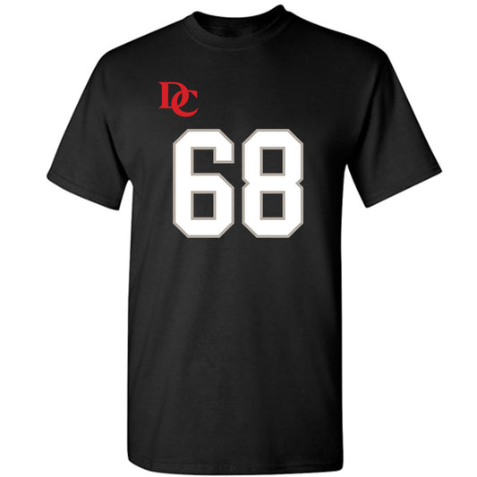 Davidson - NCAA Football : David Brooks - Black Replica Shersey T-Shirt-0