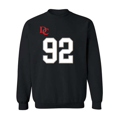 Davidson - NCAA Football : Zavier Pollard - Black Replica Shersey Crewneck Sweatshirt-0