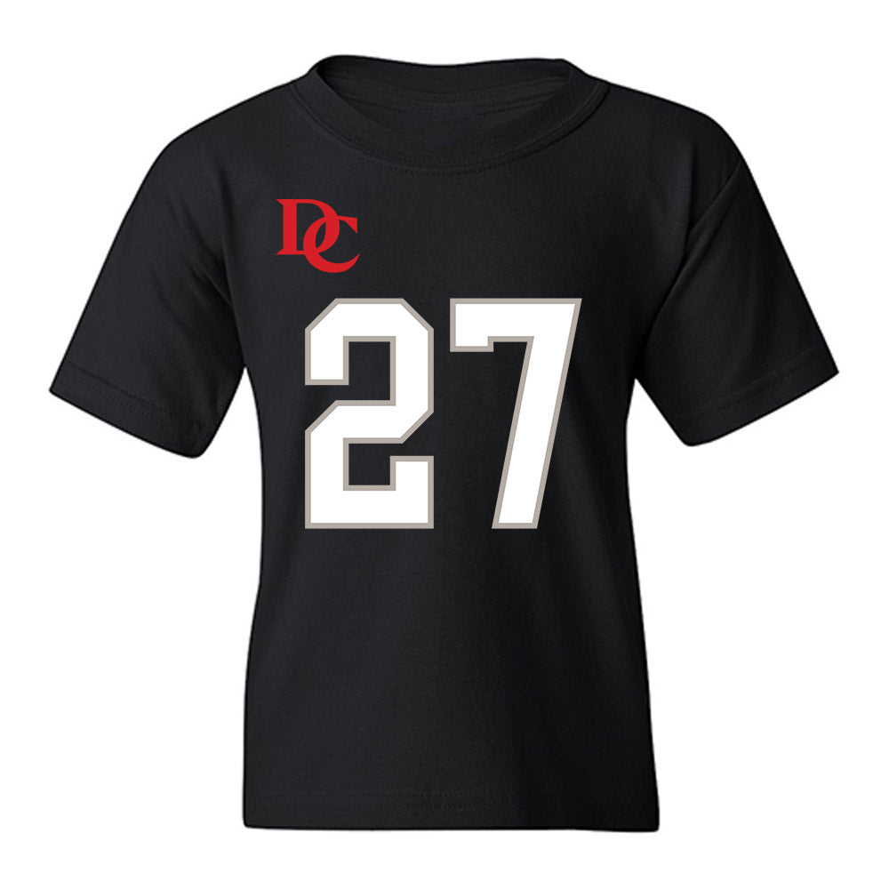 Davidson - NCAA Football : Revis McClairen - Black Replica Shersey Youth T-Shirt-0