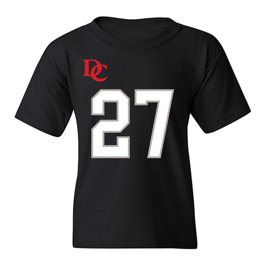Davidson - NCAA Football : Revis McClairen - Black Replica Shersey Youth T-Shirt-0