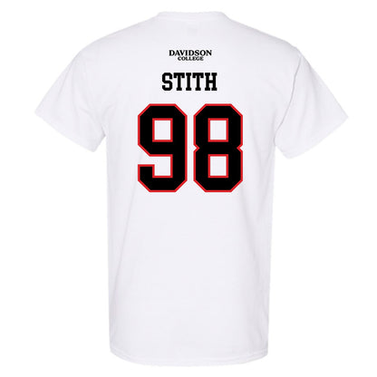 Davidson - NCAA Football : Jeramy Stith - White Replica Shersey T-Shirt-1