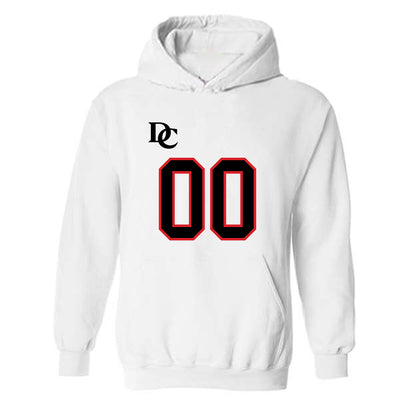 Davidson - NCAA Football : Will Volk - White Replica Shersey Hooded Sweatshirt-0