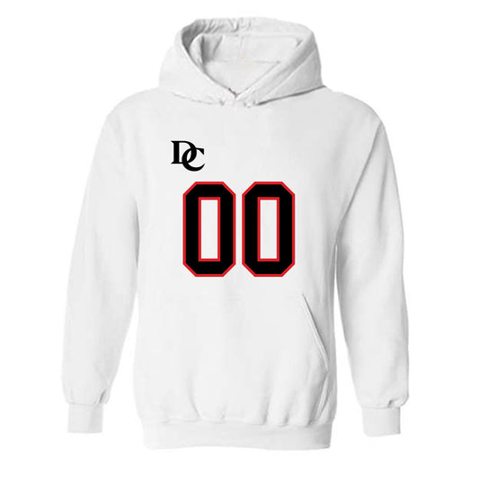 Davidson - NCAA Football : Will Volk - White Replica Shersey Hooded Sweatshirt-0