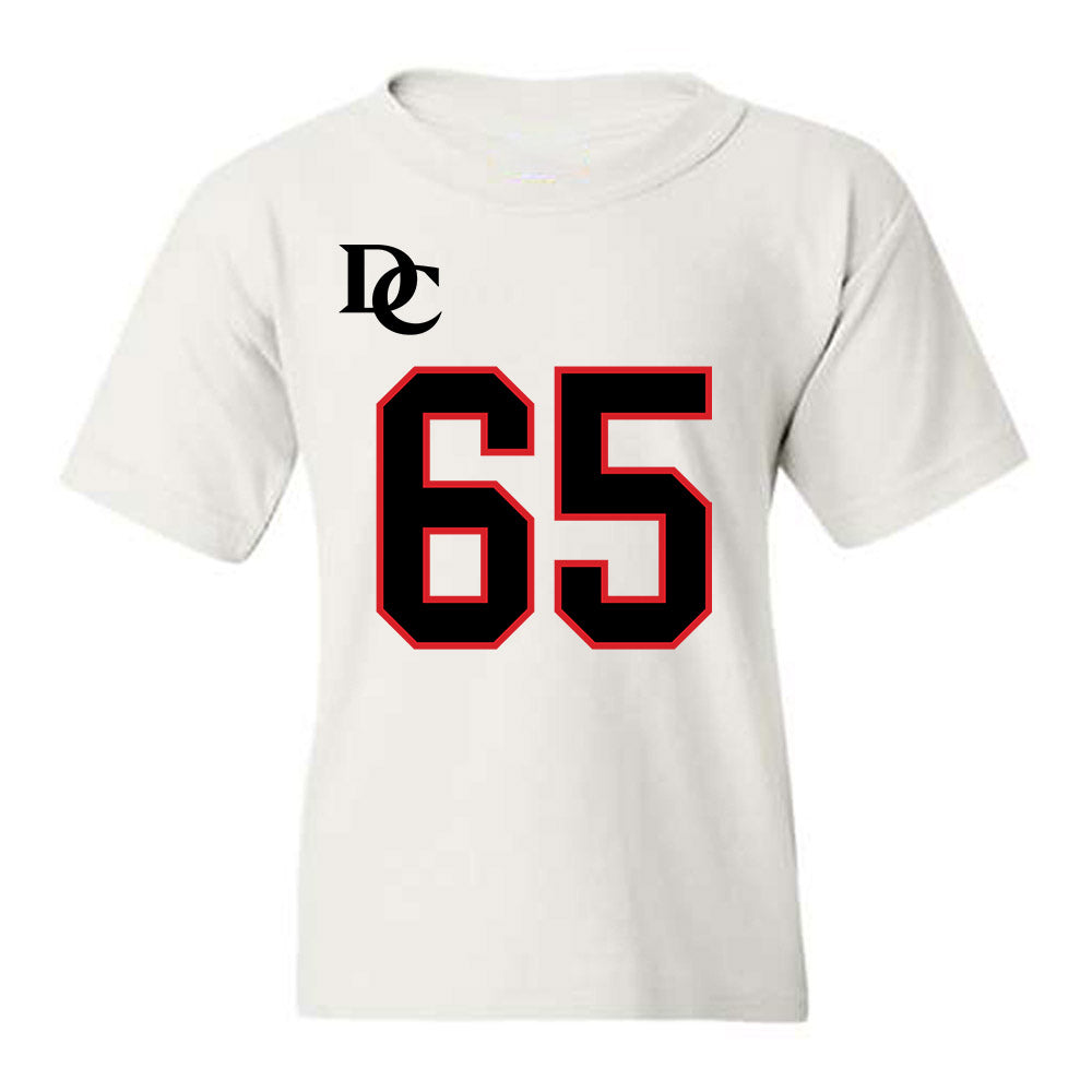 Davidson - NCAA Football : Russell Hutchens - White Replica Shersey Youth T-Shirt-0