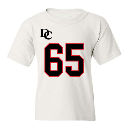 Davidson - NCAA Football : Russell Hutchens - White Replica Shersey Youth T-Shirt-0