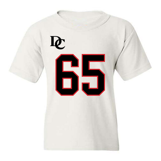Davidson - NCAA Football : Russell Hutchens - White Replica Shersey Youth T-Shirt-0