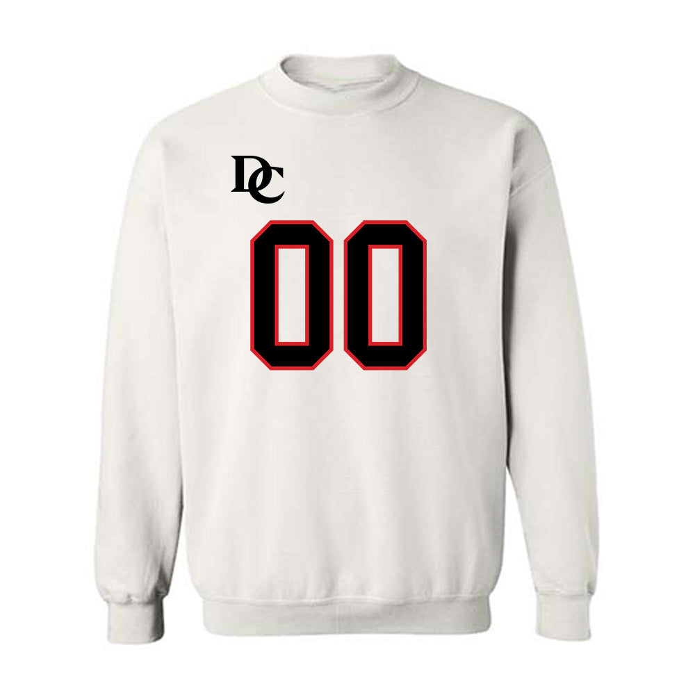Davidson - NCAA Football : Will Volk - White Replica Shersey Crewneck Sweatshirt-0