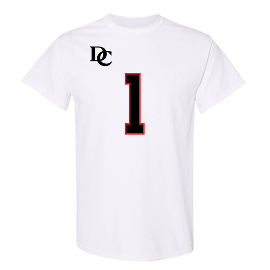 Davidson - NCAA Football : Christian Lyons - White Replica Shersey T-Shirt-0