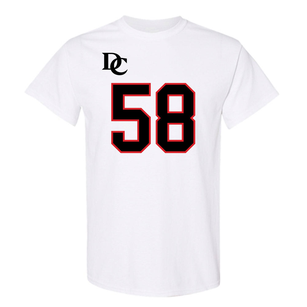 Davidson - NCAA Football : Lincoln Wilmore - White Replica Shersey T-Shirt-0