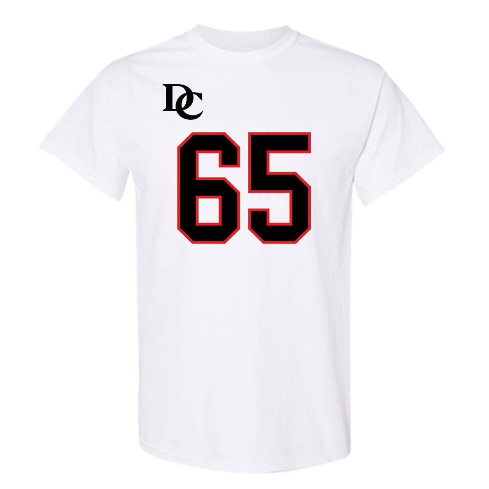 Davidson - NCAA Football : Russell Hutchens - White Replica Shersey T-Shirt-0