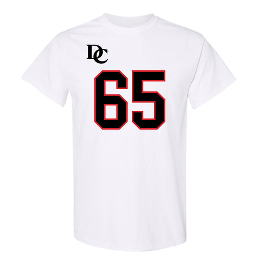 Davidson - NCAA Football : Russell Hutchens - White Replica Shersey T-Shirt-0