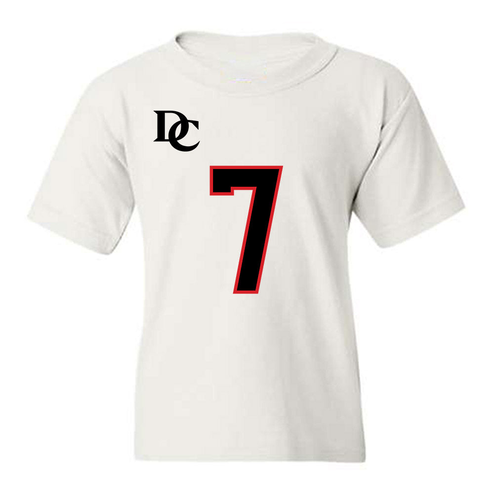 Davidson - NCAA Football : Jim Franklin - White Replica Shersey Youth T-Shirt-0