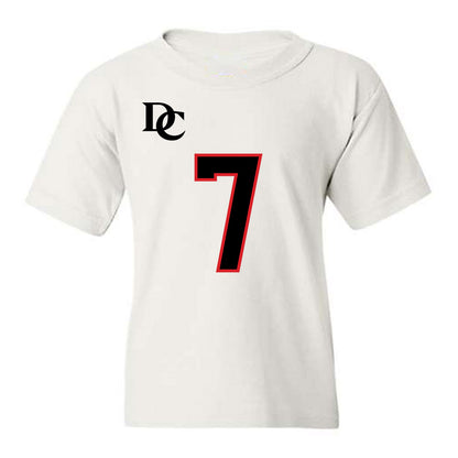 Davidson - NCAA Football : Jim Franklin - White Replica Shersey Youth T-Shirt-0