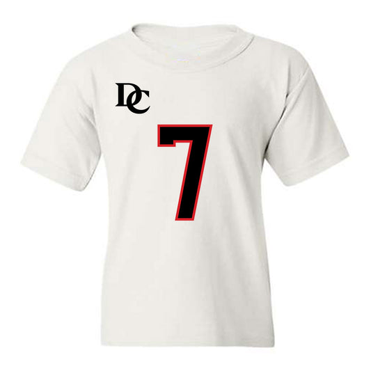 Davidson - NCAA Football : Jim Franklin - White Replica Shersey Youth T-Shirt-0