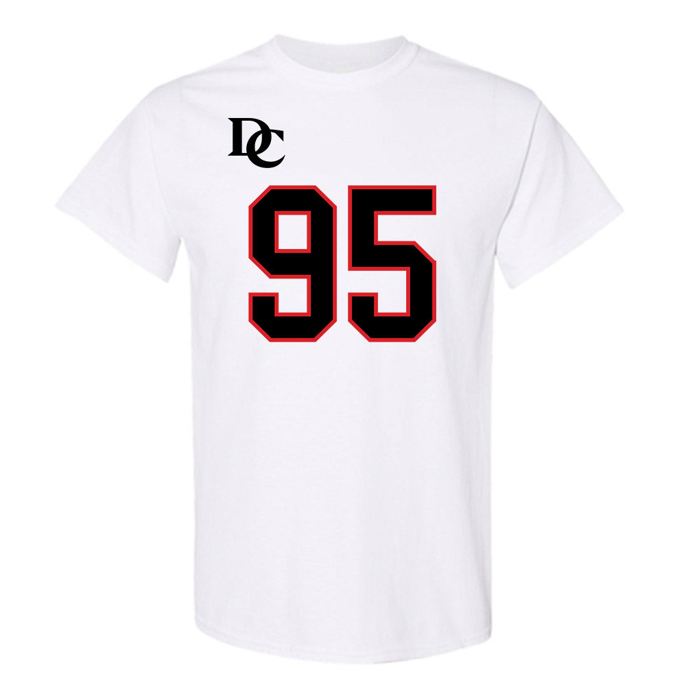 Davidson - NCAA Football : Liam McMann - White Replica Shersey T-Shirt-0