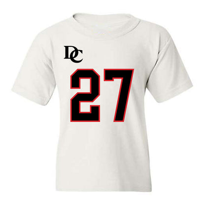 Davidson - NCAA Football : Revis McClairen - White Replica Shersey Youth T-Shirt-0