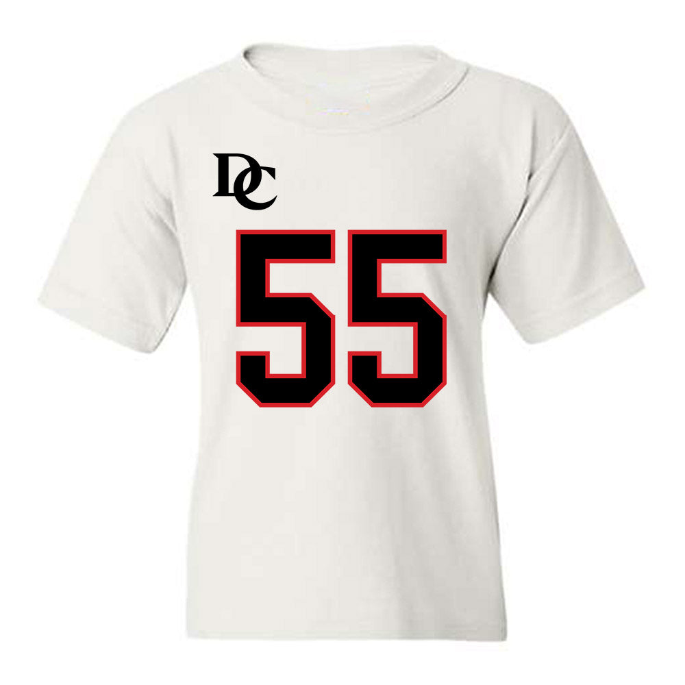 Davidson - NCAA Football : Parker Nichols - White Replica Shersey Youth T-Shirt-0
