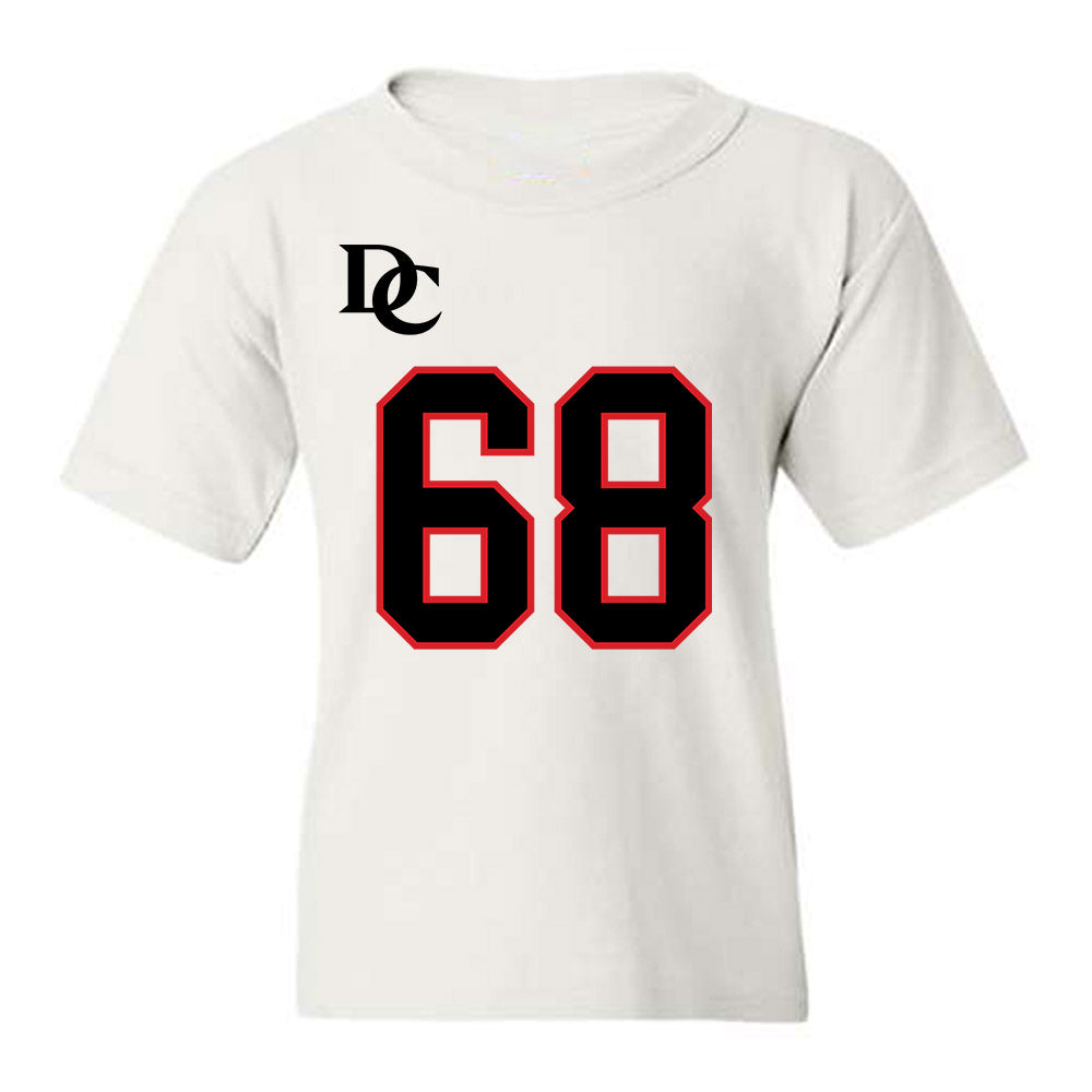 Davidson - NCAA Football : David Brooks - White Replica Shersey Youth T-Shirt-0