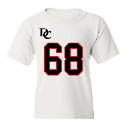 Davidson - NCAA Football : David Brooks - White Replica Shersey Youth T-Shirt-0