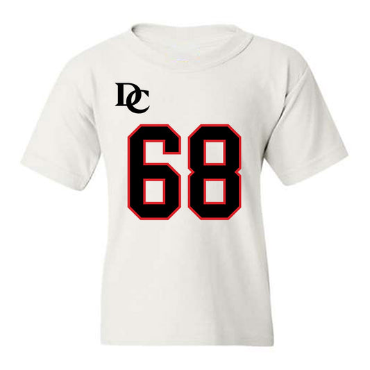 Davidson - NCAA Football : David Brooks - White Replica Shersey Youth T-Shirt-0