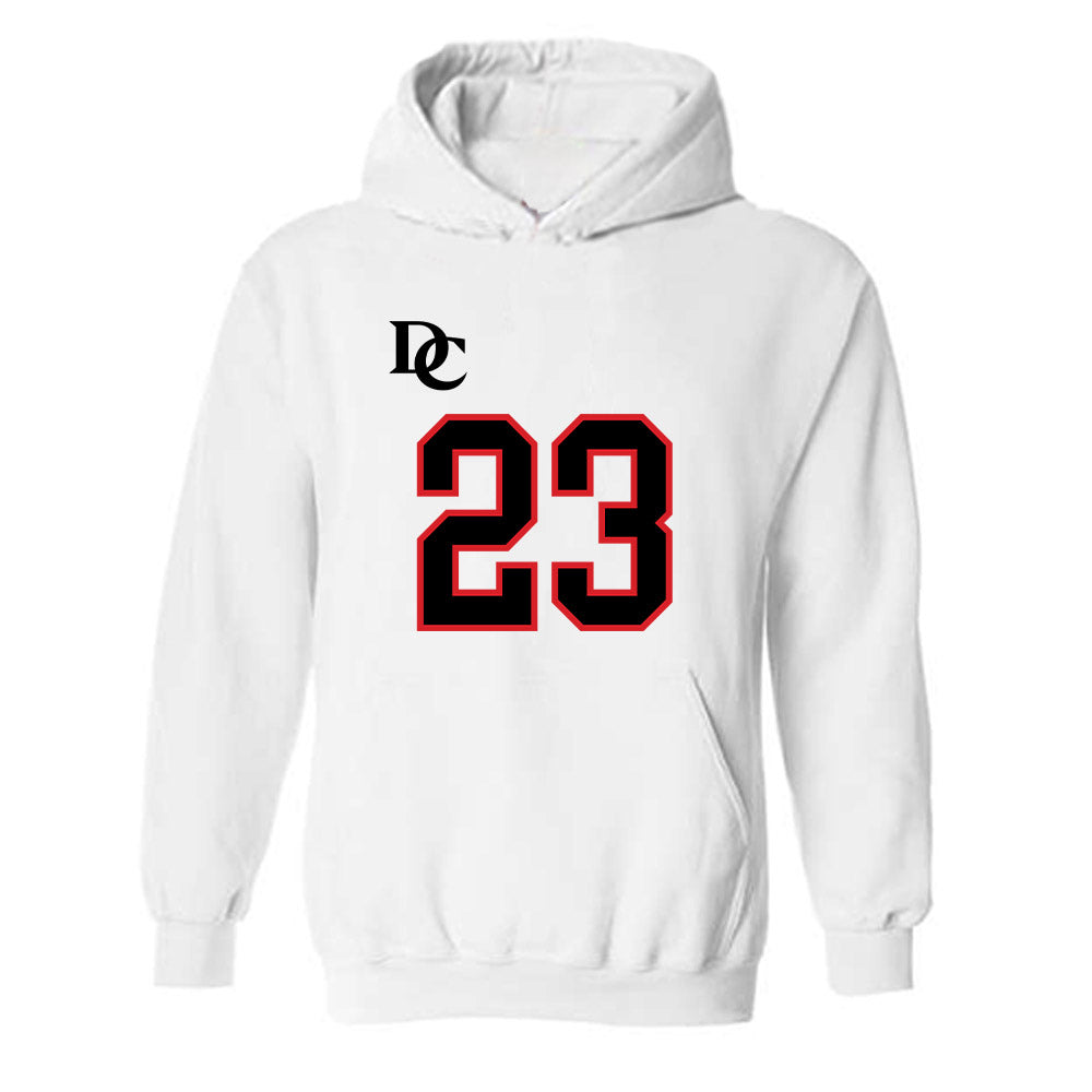 Davidson - NCAA Football : Nakoma Scott - White Replica Shersey Hooded Sweatshirt-0