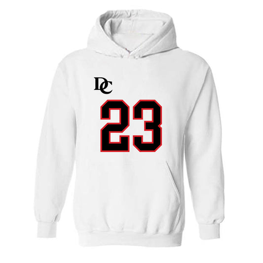Davidson - NCAA Football : Nakoma Scott - White Replica Shersey Hooded Sweatshirt-0