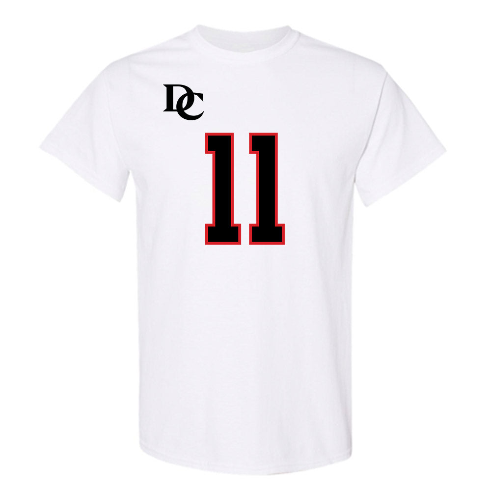 Davidson - NCAA Football : Tre Johnson - White Replica Shersey T-Shirt-0