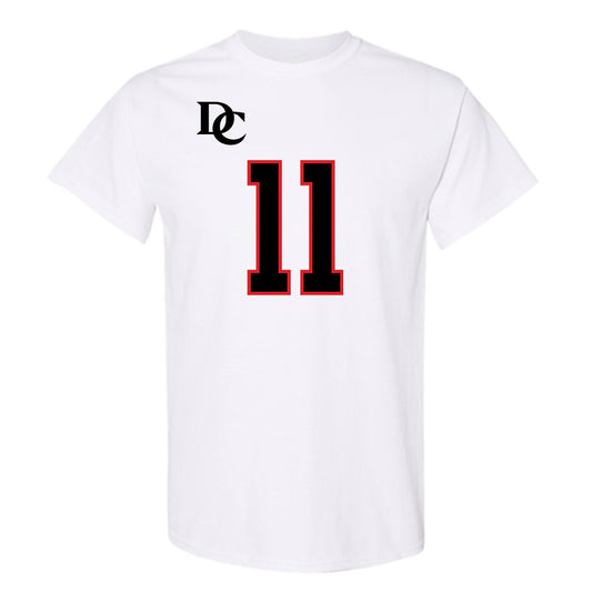 Davidson - NCAA Football : Tre Johnson - White Replica Shersey T-Shirt-0